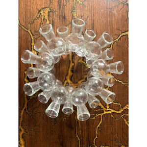 Round Glass Plant Propagation Station / Vase - 18 Beakers in a Cluster Ring